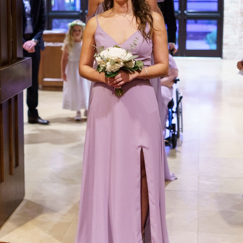 Elegant Kennedy Blue Lavender Bridesmaid Dress